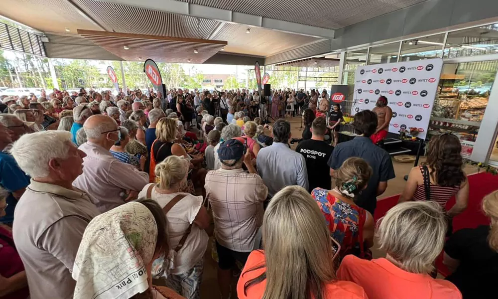 View of crowd at Forest Glen Village Centre Opening Ceremony